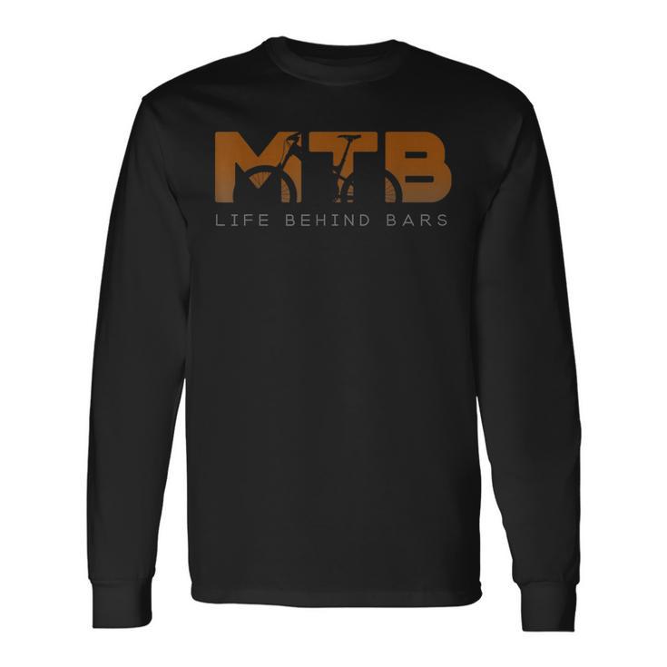 Mtb Life Behind Barsマウンテンバイクシャツ ヴィンテージmtbシャツ 長袖Tシャツ