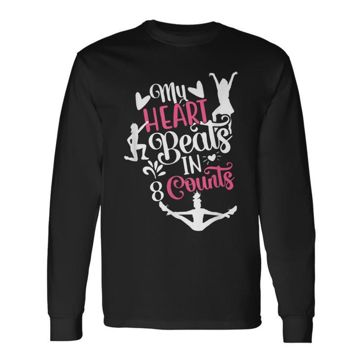 My Heart Beats 8カウント チアリーダー ダンサー チアリーディング 長袖Tシャツ
