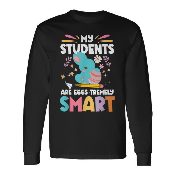Mytudents Are Eggs Tremelymart イースターの日の先生 長袖Tシャツ
