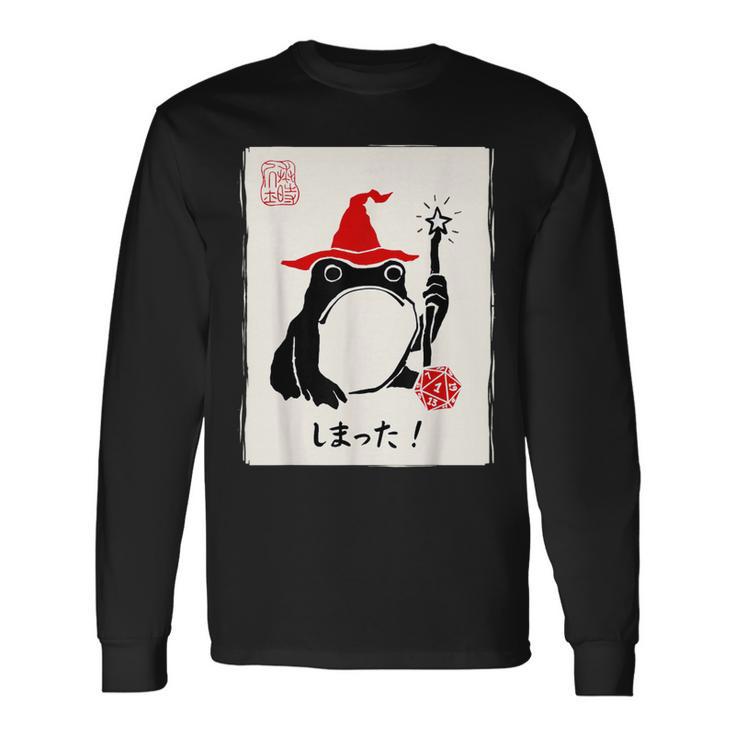 Nat 1 Dnd ボードゲーム メンズ レディース キッズ 面白い 日本のカエル 長袖Tシャツ