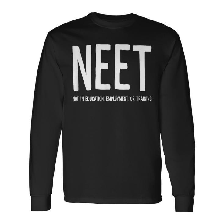 Neetネット 教育・雇用・トレーニングなし 長袖Tシャツ