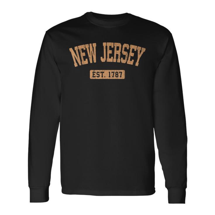 New Jersey Classic Buffintage Text Est1787 長袖Tシャツ