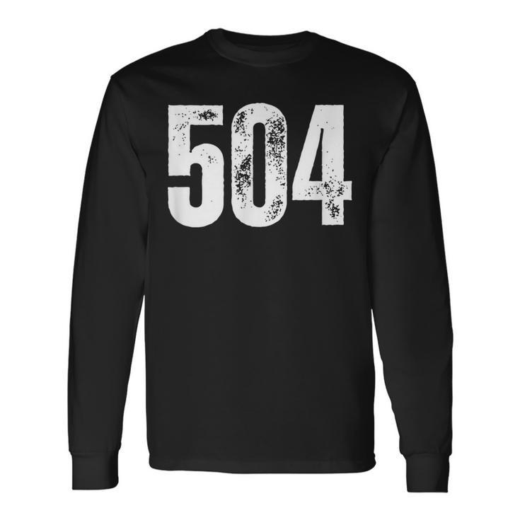 New Orleans 504 Area Code 長袖Tシャツ