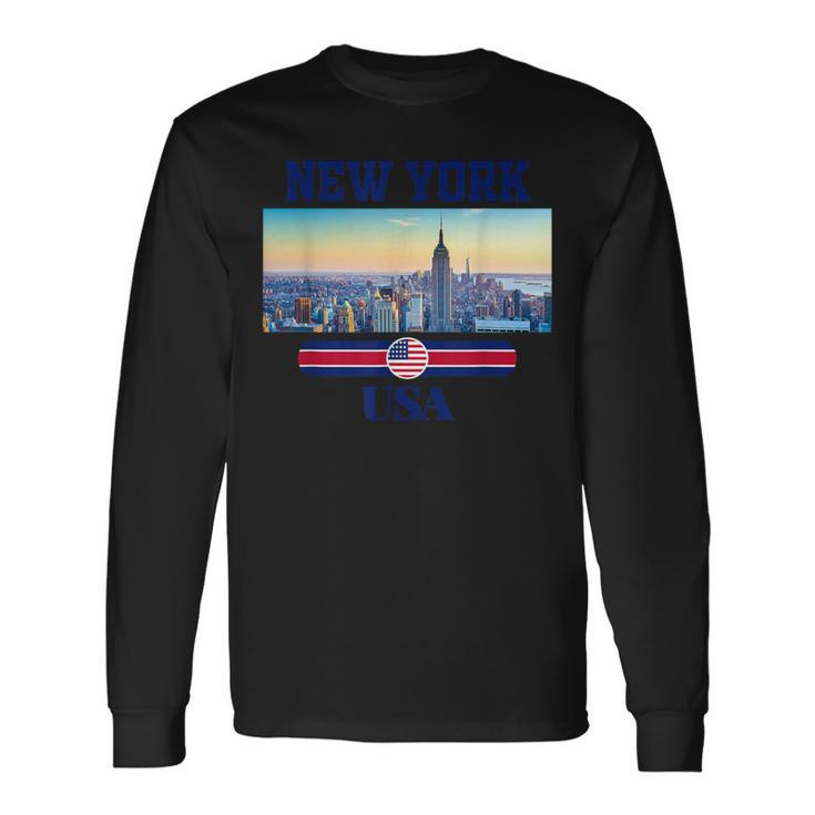 New York Citykyline New York New York City 長袖Tシャツ