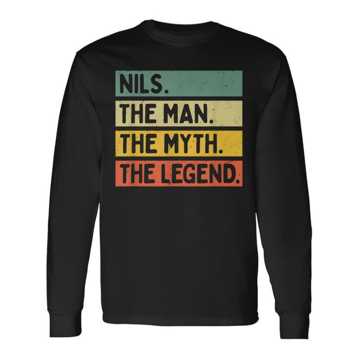 Nils The Man The Myth The Legend面白い名言 長袖Tシャツ