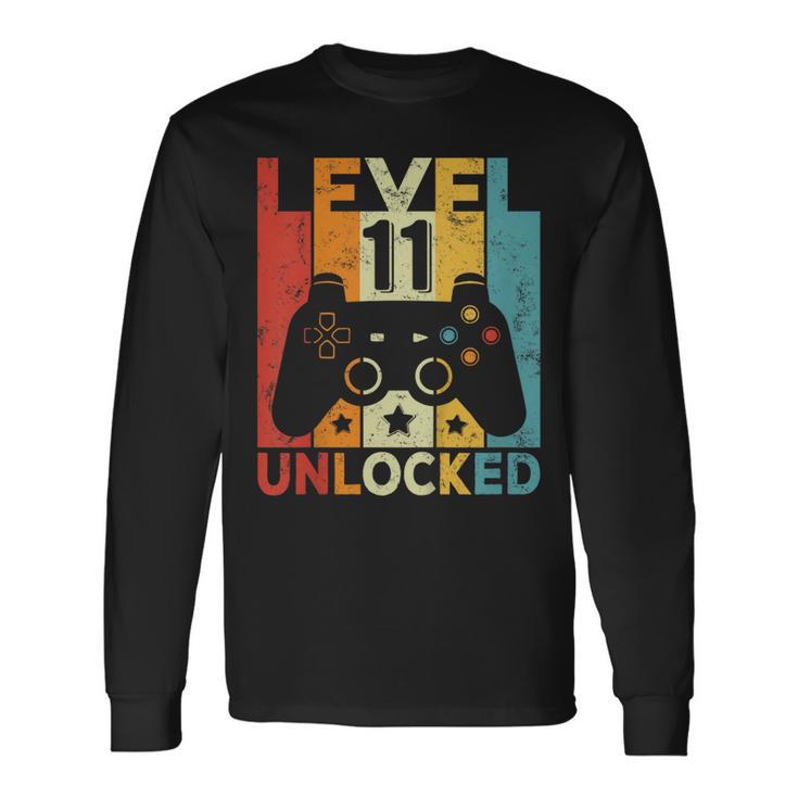 Niños 11 Cumpleaños Niño Niña 11 Años Gaming Controller Gamer Camiseta de manga larga