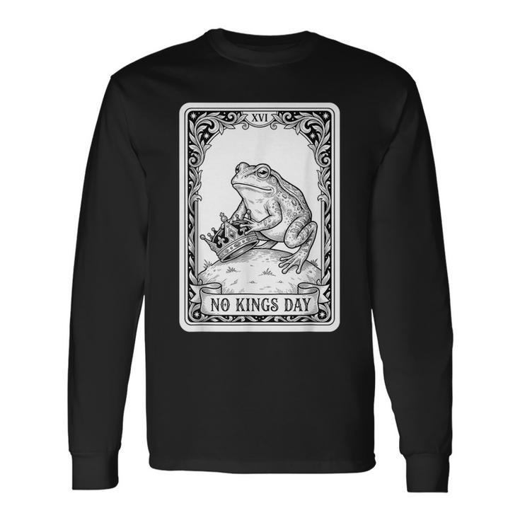 No Kings Day タロットカード カエル 長袖Tシャツ