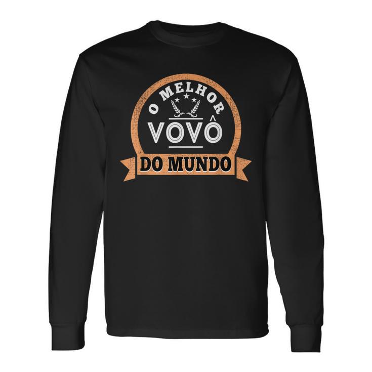 O Melhorovo Do Mundo ブラジリアン ポルトガル語 おじいちゃん 長袖Tシャツ