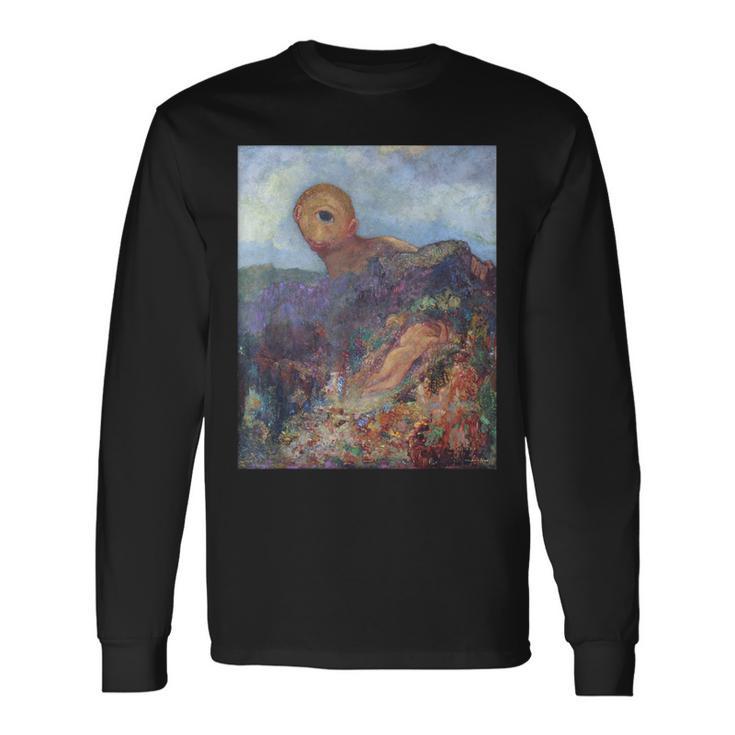 Odilon Redonによるサイクロプスの有名なアートワーク。 長袖Tシャツ