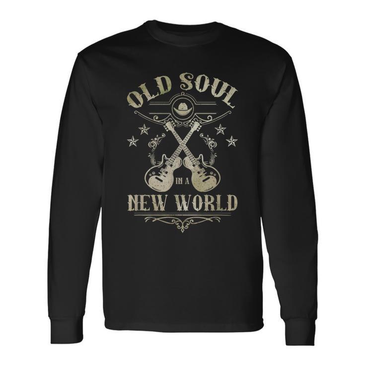 Oldoul In A New World カントリーミュージックギターファン 長袖Tシャツ