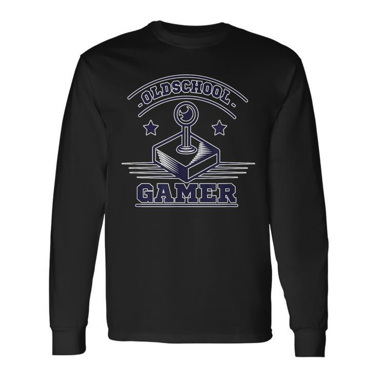 Oldschool Gamer ジョイスティック 長袖Tシャツ