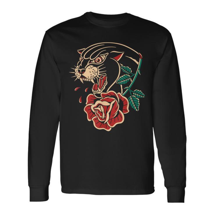Panther Rose アメリカントラディショナルタトゥーインク オールドスクール 長袖Tシャツ