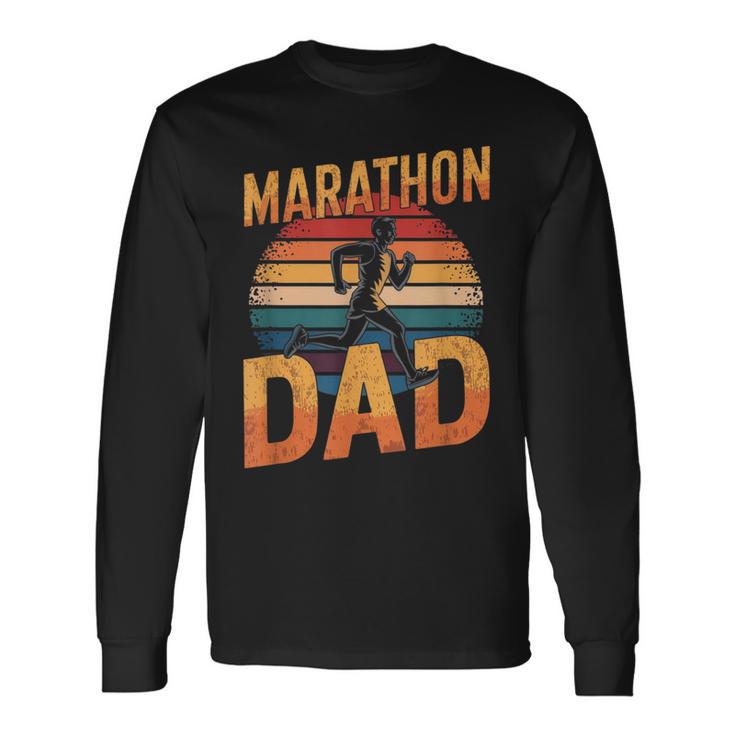 Papà Maratona Retrò Maglietta a maniche lunghe
