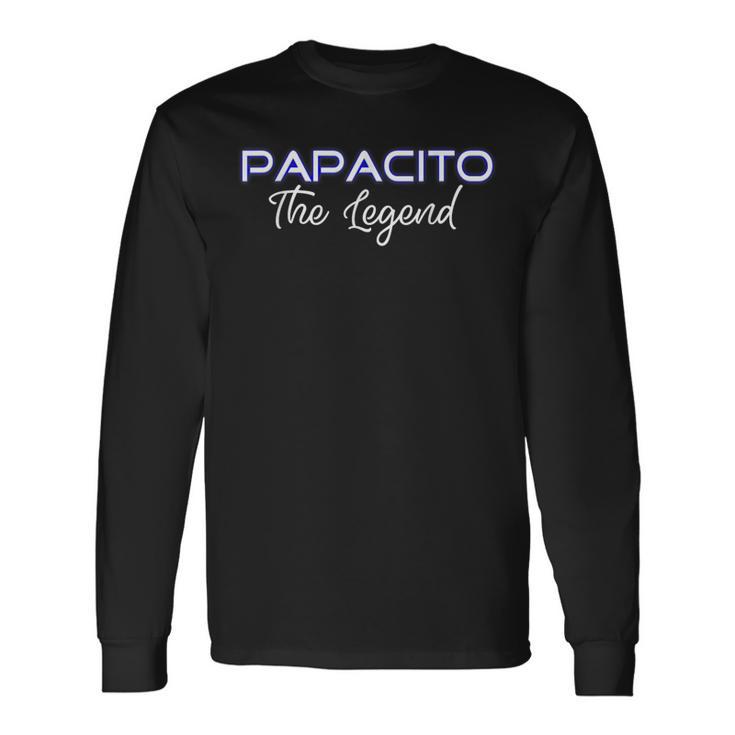 Papacito La Leggenda Latino Padrepagnolo Umorismo Messicano Papà Maglietta a maniche lunghe