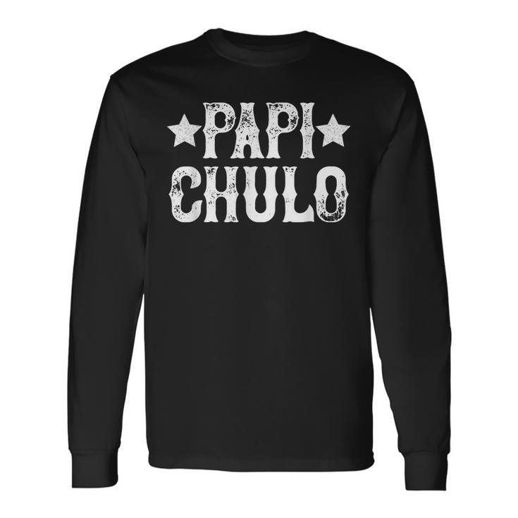 Papi Chulo Intage Regalo Per La Festa Del Papà Maglietta a maniche lunghe