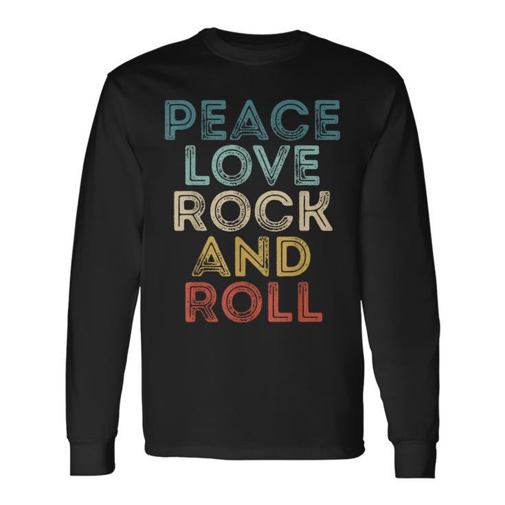Peace Love Rock And Roll ピース・ラブ・ロックンロールtシャツ ロックンロール・ミュージック 長袖Tシャツ