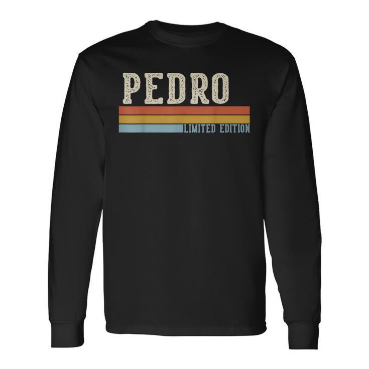 Pedro Retrointage Hombres Niños Niños Nombre Camiseta de manga larga