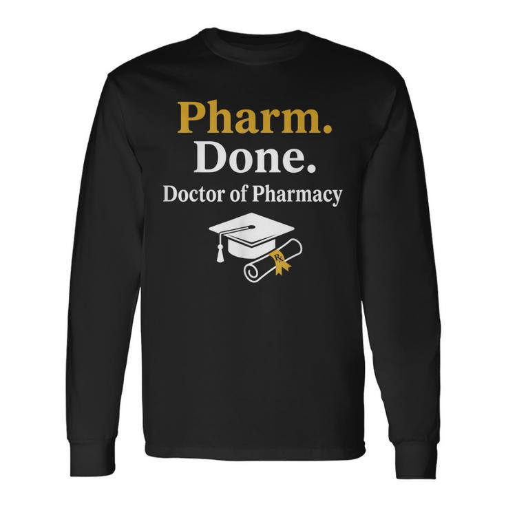 Pharm Done ドクターオブファーマシー 卒業式 長袖Tシャツ ギフトのアイデア