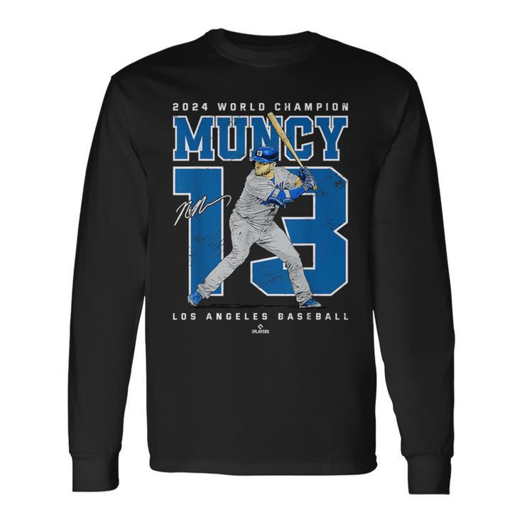 Player Number 2024 World Champion Max Muncy Los Angeles 長袖Tシャツ