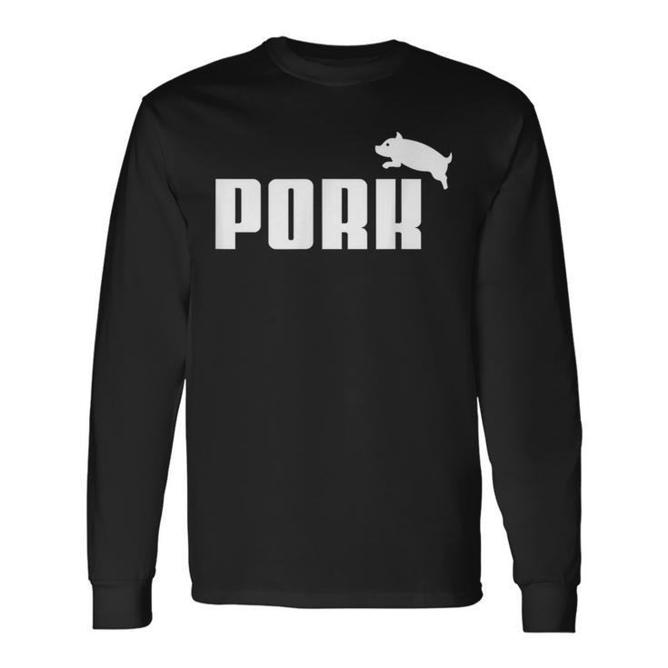 Pork – 面白いtシャツ Bbqスモーカーベーコン愛好家用 長袖Tシャツ