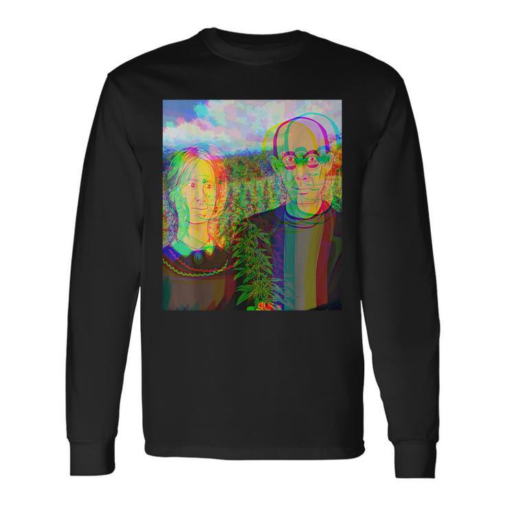 Pot Farmer 大麻 マリファナ トリッピーデザイン 420 ギフト 長袖Tシャツ