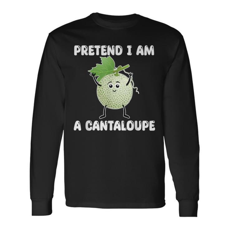 Pretend I Am A Cantaloupe メロン コスチューム マスクメロン 長袖Tシャツ ギフトのアイデア