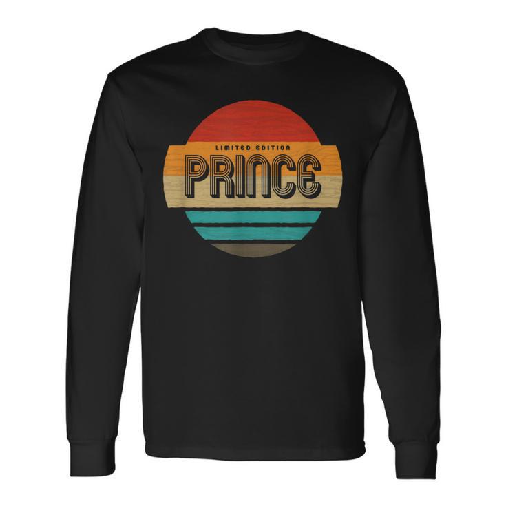 Prince 名称 レトロ・ヴィンテージ・サンセット 限定版 長袖Tシャツ
