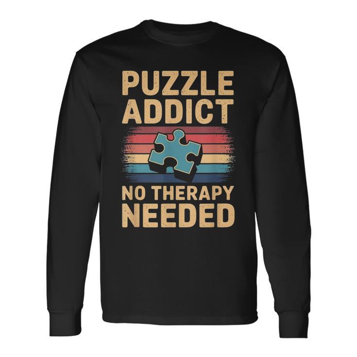 Puzzle Amusant Addict T-shirt à manches longues