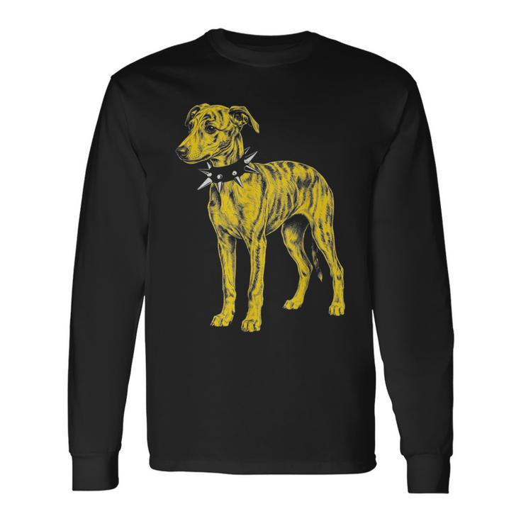 Rocker Greyhound パンクメタルロックンロールミュージックドッグ 長袖Tシャツ