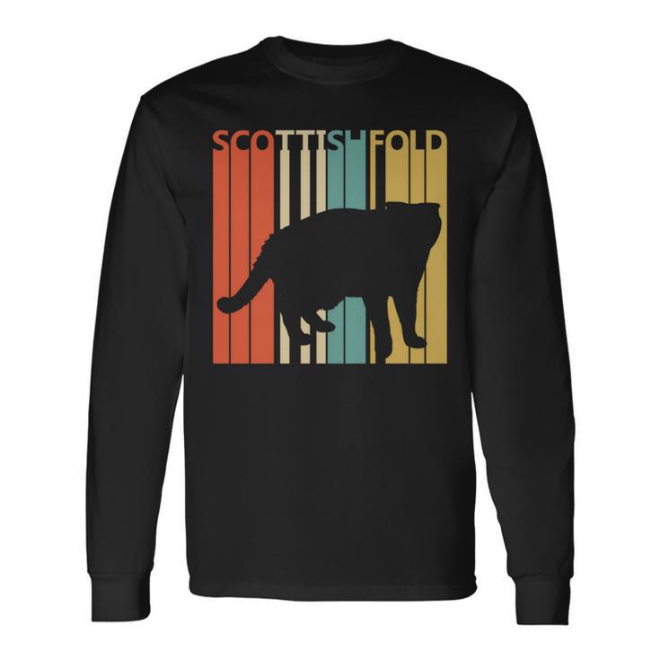 Scottish Fold スコティッシュフォールド ネコ 長袖tシャツ 長袖Tシャツ