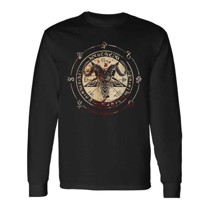 Seal Of Baphomet Occult Pentagram Goatatanic Occult 長袖Tシャツ