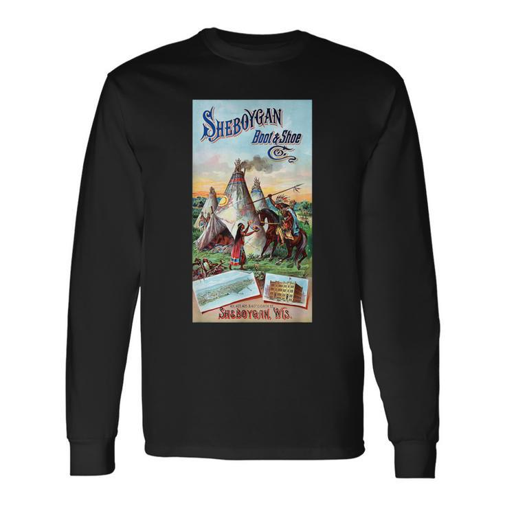 Sheboygan ネイティブアメリカン ウィスコンシン アメリカ 歴史 レトロ 長袖Tシャツ