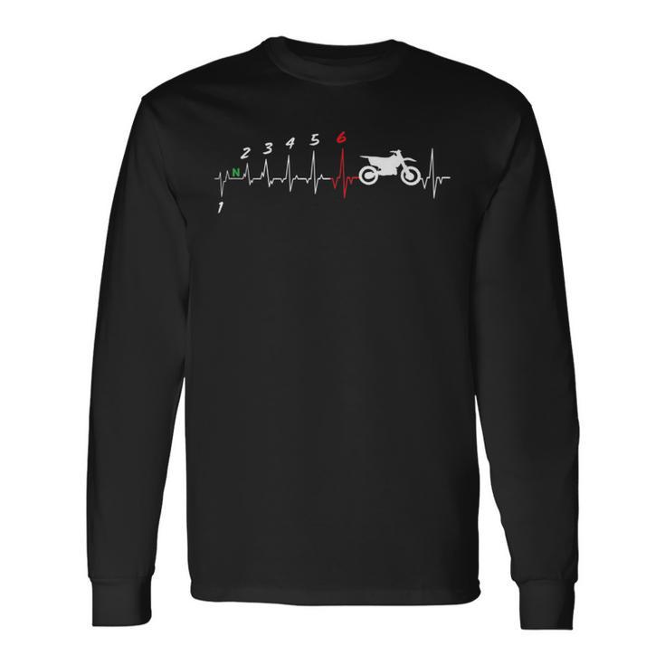 Shifting Gear ハートビート モトクロス Ekg パルスライダー 長袖Tシャツ
