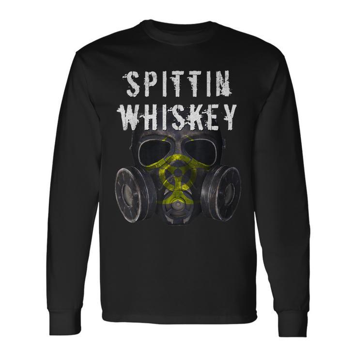 Spittin ウイスキー ガスマスク 長袖Tシャツ