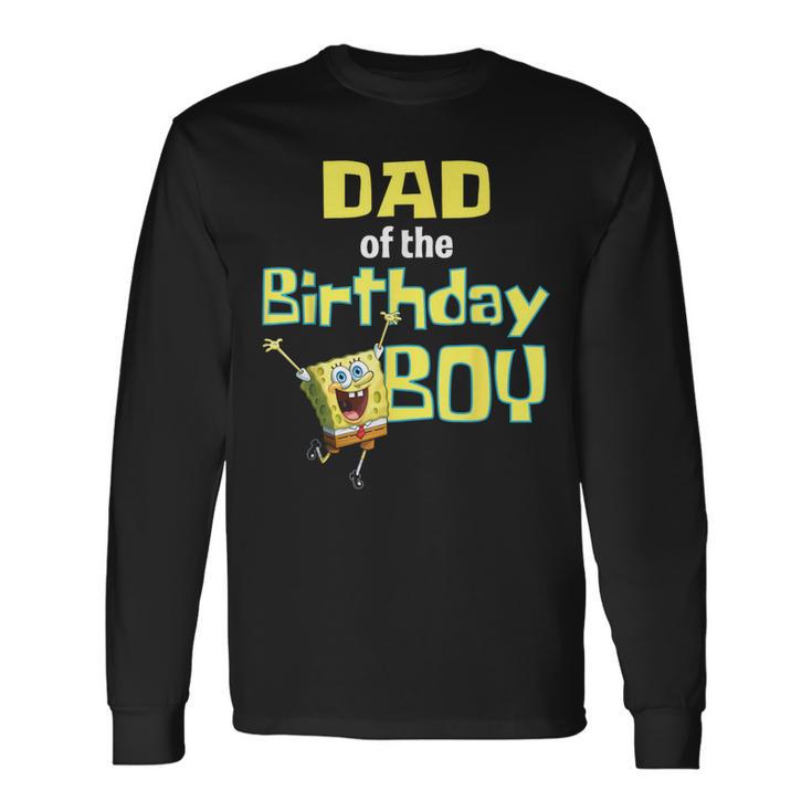 Spongebobquarepants Papà Del Compleanno Ragazzo Maglietta a maniche lunghe