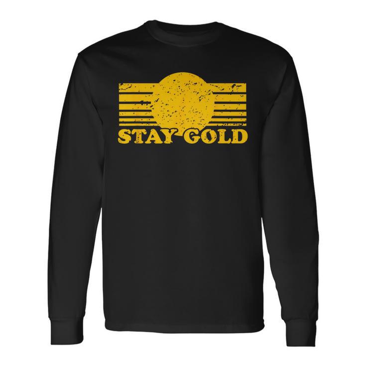 Stay Gold Ponyboy Outsiders 本 映画 小説 レトロ 長袖Tシャツ