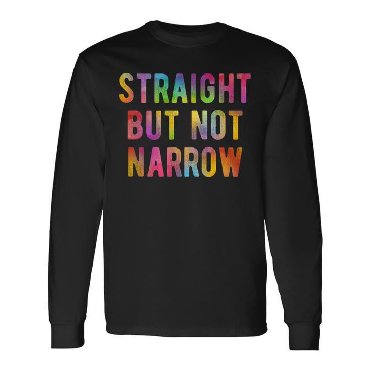 Straight But Not Narrow レインボー Lgbtq Ally 長袖Tシャツ