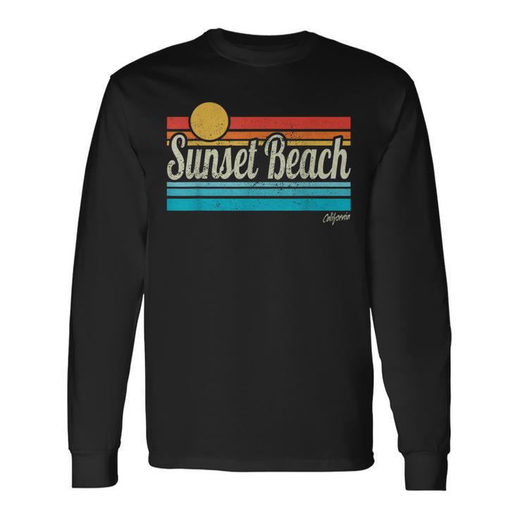 Sunset Beach サンセットビーチ カリフォルニア レトロ サンセット サーフ 旅行 ラブ サーフィン 長袖Tシャツ