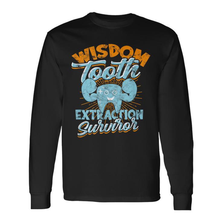 Superviviente De Extracción De Muelas Del Juicio Odontología Muela Del Juicio Camiseta de manga larga
