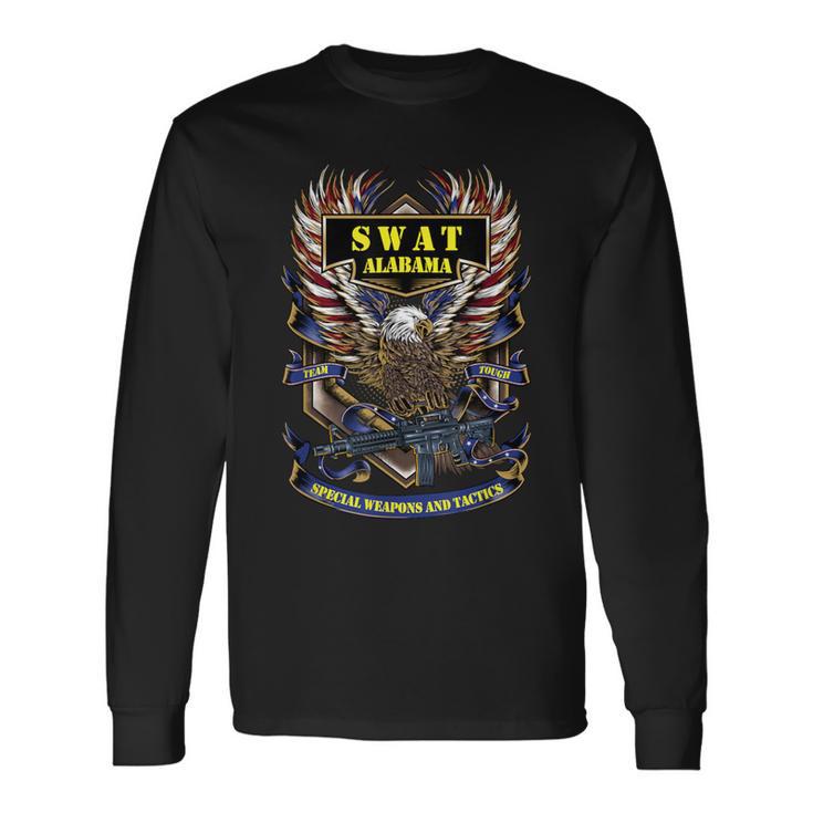 Swat アラバマ チーム タフ アメリカン イーグル ポリス 長袖Tシャツ