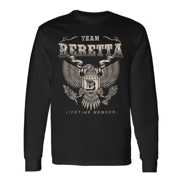 Team Beretta Lifetimeメンバー ベレッタ名 長袖Tシャツ