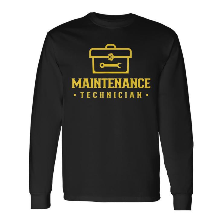 Técnico De Mantenimiento Hombre De Mantenimiento Hombres Camiseta de manga larga