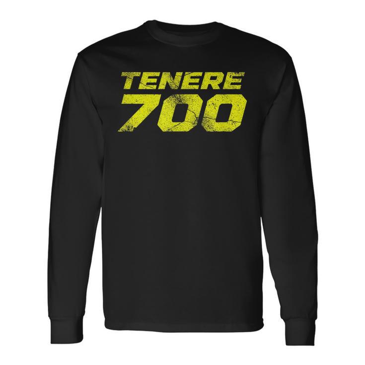 Tenere T7 アドベンチャー ヴィンテージ バイク 長袖Tシャツ