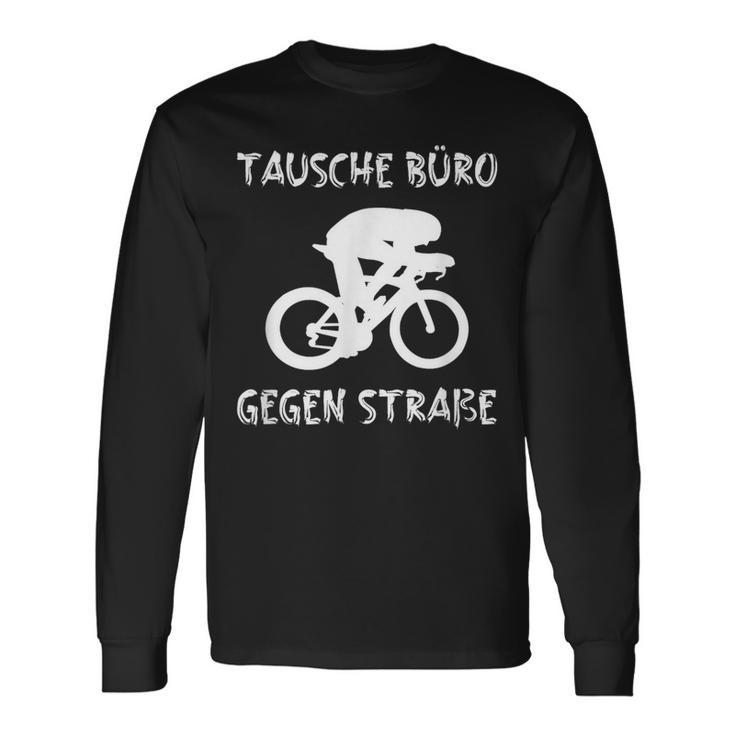 Triathlete Office Against Road Bike ランニング トライアスロンスポーツ 長袖Tシャツ