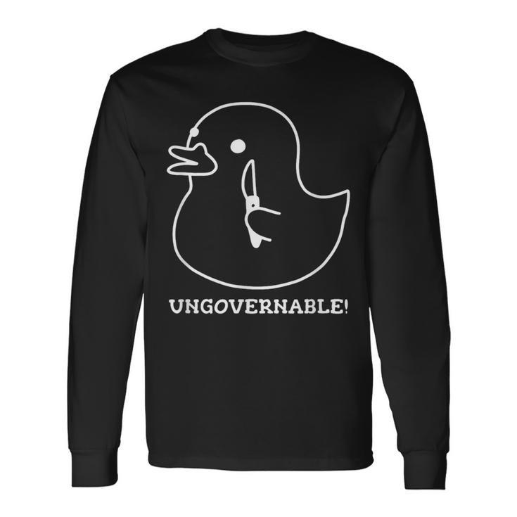 Ungovernable ラバーダックプリント 長袖Tシャツ