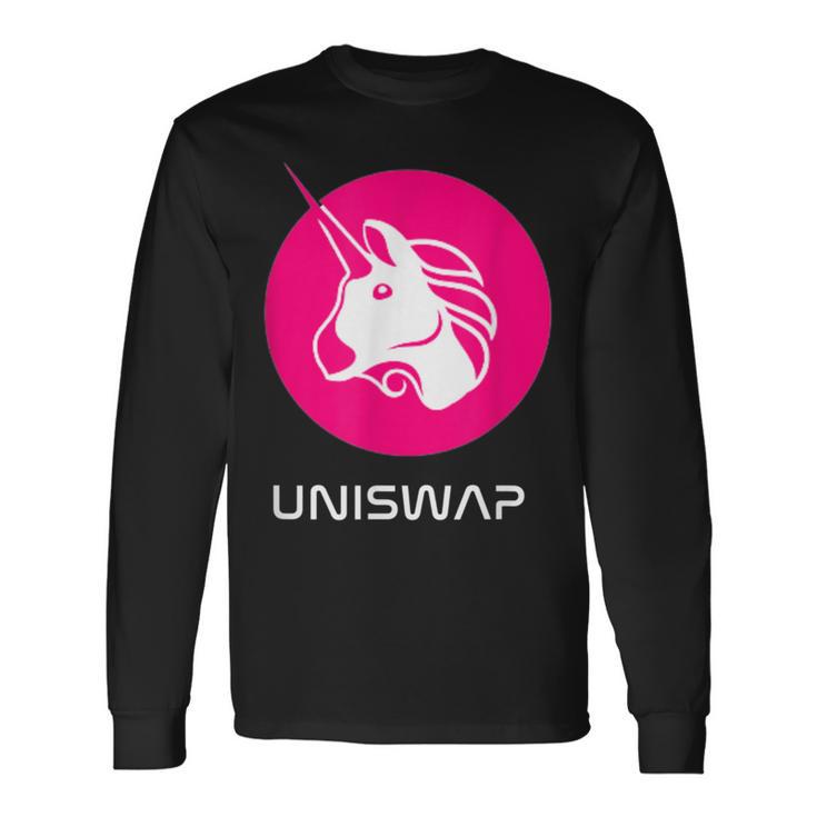 Uniswap Dex、Crypto Defi、分散型アプリケーション交換 長袖Tシャツ