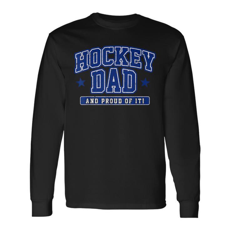 Uomo Fiero Di Hockey Papà Hockeyu Ghiaccio Hockeyu Campo Padreport Regalo Maglietta a maniche lunghe