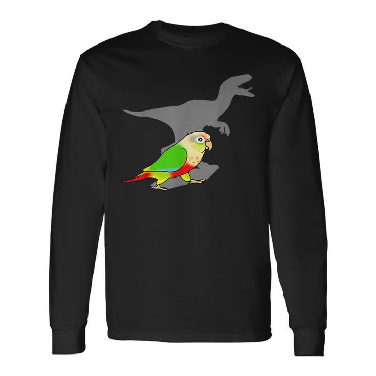 Velociraptor パイナップル コニュア 恐竜 シャドウ オウム 長袖Tシャツ