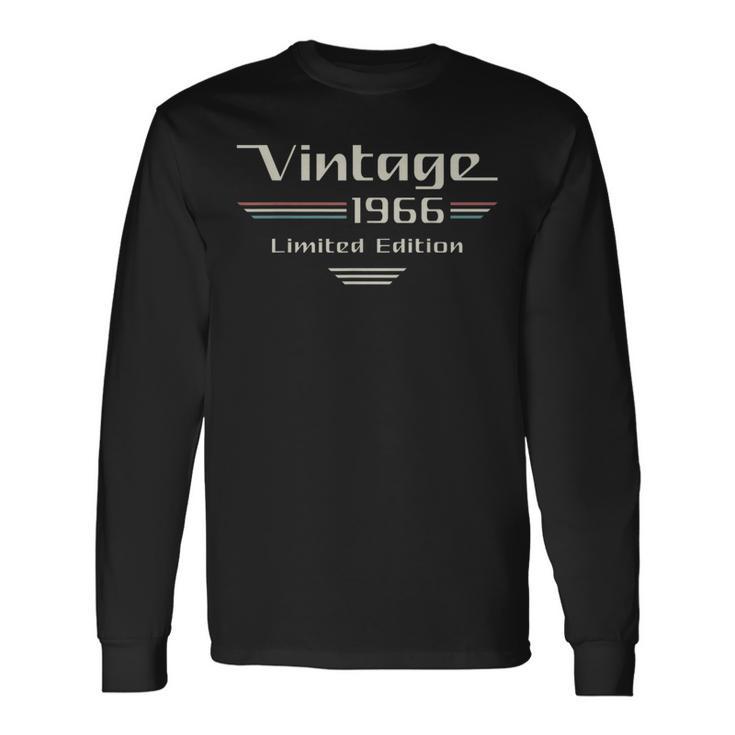 Vintage 1966 60歳の誕生日 クラシックカー 長袖Tシャツ