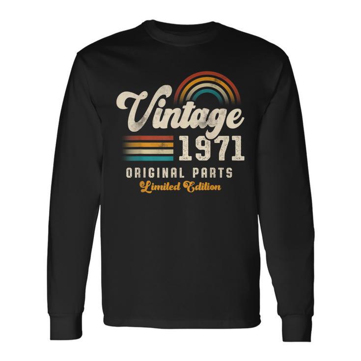Vintage 1971 オリジナルパーツ 55周年記念 レトロ 長袖Tシャツ